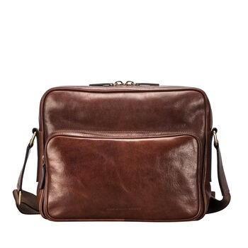Men's Italian Leather Shoulder Bag 'Santino Medium', 4 of 12