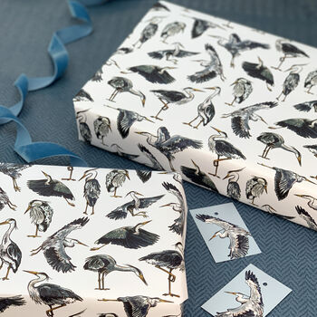 Heron Watercolour Wrapping Paper, 10 of 11