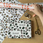 Personalised Leopard Print Name Wrapping Paper, thumbnail 4 of 5