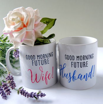 Personalised Future Husband And Wife Pair Of Mugs, 4 of 5