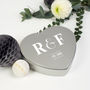Initialled Silver Heart Tin Box, thumbnail 2 of 3
