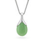 Personalised Sterling Silver Jade Teardrop Pendant Necklace, thumbnail 6 of 11
