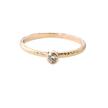 Dainty Gold And Diamond Engagement Ring, 7 of 7