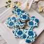 Blue Floral Biscuits Luxury Gift Box, Eight Pieces, thumbnail 1 of 6