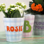 Personalised Gingham Plant Pot, thumbnail 4 of 4