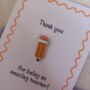 Teacher Thank You Card With Pencil Pin Badge, thumbnail 2 of 2