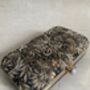 Black Raw Silk Handcrafted Clutch Bag, thumbnail 4 of 9