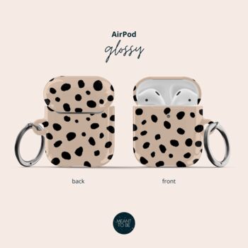 Beige Dots Air Pods Case With Keychain, 2 of 5