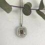 Emerald Cut Smoky Quartz 925 Sterling Silver Necklace, thumbnail 1 of 2