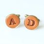 Personalised Leather Cufflinks Anniversary Gift, thumbnail 10 of 12
