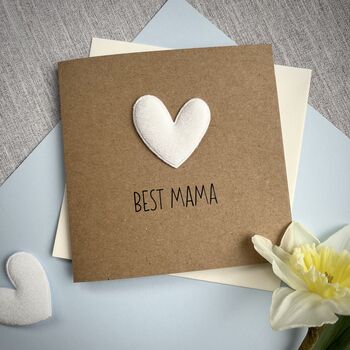 Best Mum/Nanna Padded Velvet Heart Birthday Day, 2 of 6