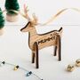 3D Personalised Wooden Reindeer Place Settings, thumbnail 2 of 8