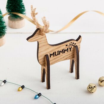 3D Personalised Wooden Reindeer Place Settings, 2 of 8
