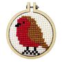 Seasons Tweetings Christmas Mini Matchbox Cross Stitch Kit, thumbnail 3 of 5