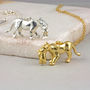 Personalised Lioness Mother And Baby Necklace, thumbnail 2 of 12
