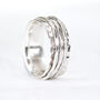 Hammered Sterling Silver Slim Spinning Ring, thumbnail 5 of 9
