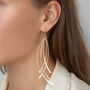 Large Twisted Multi Drop Earrings, thumbnail 2 of 6