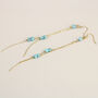 Turquoise Bead Dangle Chain Earrings, thumbnail 3 of 3