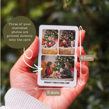 Three Photo And Message Metal Wallet Card, 4 of 4