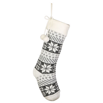 Personalised Nordic Fair Isle Christmas Stocking, 2 of 5