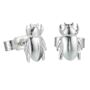 Chafer Beetle Stud Earrings Sterling Silver, thumbnail 2 of 7