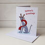 Reindeer Hound Christmas Card, thumbnail 2 of 2