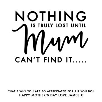 Personalised 'Nothing Is Truly Lost' Mum Card, 4 of 5