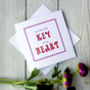 Personalised Key To My Heart Greetings Card, thumbnail 1 of 2