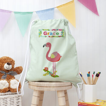 Personalised Flamingo Nursery Bag, 10 of 12