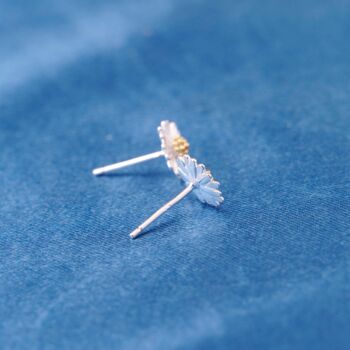 Daisy Stud Earrings, Small Flower Studs, 6 of 7