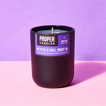 Netflix And Chill Chocolate + Truffle Scented Soy Wax Candle, 5 of 9