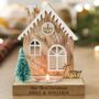 Personalised Wooden House Shaped Tealight Holder, thumbnail 2 of 4