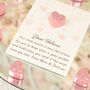 Personalised Pink Glitter Resin Pocket Heart Hug In The Post, thumbnail 3 of 5