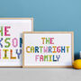 Patchwork Personalised Family Typography Print, thumbnail 4 of 4