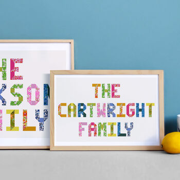 Patchwork Personalised Family Typography Print, 4 of 4