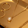 Pearl Pendant Necklace For Women 18ct Gold Plated, thumbnail 1 of 3