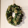 Hemlock Grove Indoor Christmas Wreath With Bow, thumbnail 8 of 10