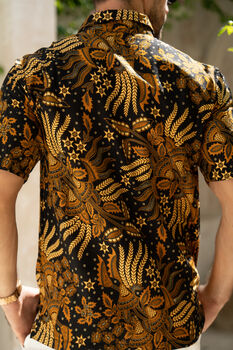 Black Cotton Batik Shirt, 7 of 8