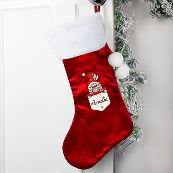 Personalised Gonk Girl Christmas Stocking, 2 of 2