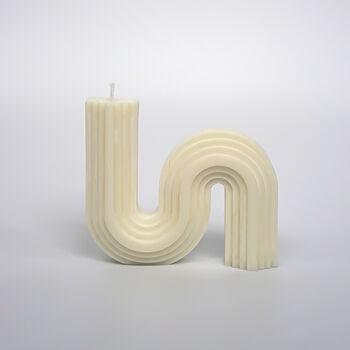 Geometric Wave Squiggle Soy Wax Candle, 2 of 2