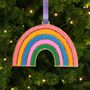 Rainbow Bauble Christmas Tree Decoration, thumbnail 2 of 3