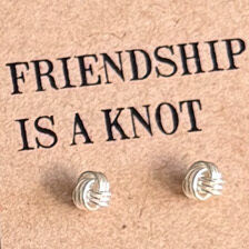 Friendship Knot Earrings In Sterling Silver, 6 of 10