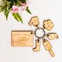 Personalised Wooden Gardening Little Helpers Child Family Tag Keyring, thumbnail 6 of 6