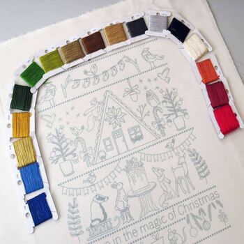 Festive Forest Hand Embroidery Kit, 6 of 6
