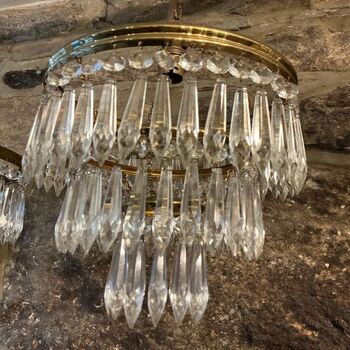 Vintage Crystal Waterfall Chandelier, 5 of 5