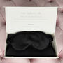 Silk Pillowcase And Eye Mask Giftbox Sleep Mask And Pillow Case Black 100% Pure Soft Mulberry Silk Luxury Travel Gift Set, thumbnail 1 of 12