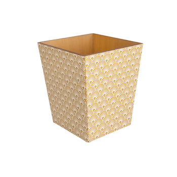 Wooden Gold Art Deco Toilet Roll Storage Box, 6 of 6