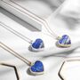Lapis Lazuli Modern Heart Locket – Solid Silver, thumbnail 6 of 9
