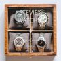 Personalised Four Watches Wood And Glass Watch Box, thumbnail 7 of 7