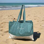 Personalised Emily Square Cotton Beach Bag, thumbnail 4 of 10